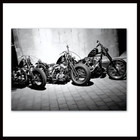 B&W Vintage Motorcycle Poster Bike Culture Wall Art, Durable Canvas Print 008