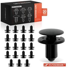A-premium 20pcs 8mm Nylon Bumper Cover Push-type Retainer Clips For Hyundai Kia