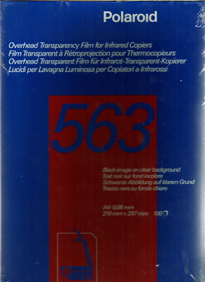 Polaroid Overhead Transparency Film for Infrared Copiers 563, 100