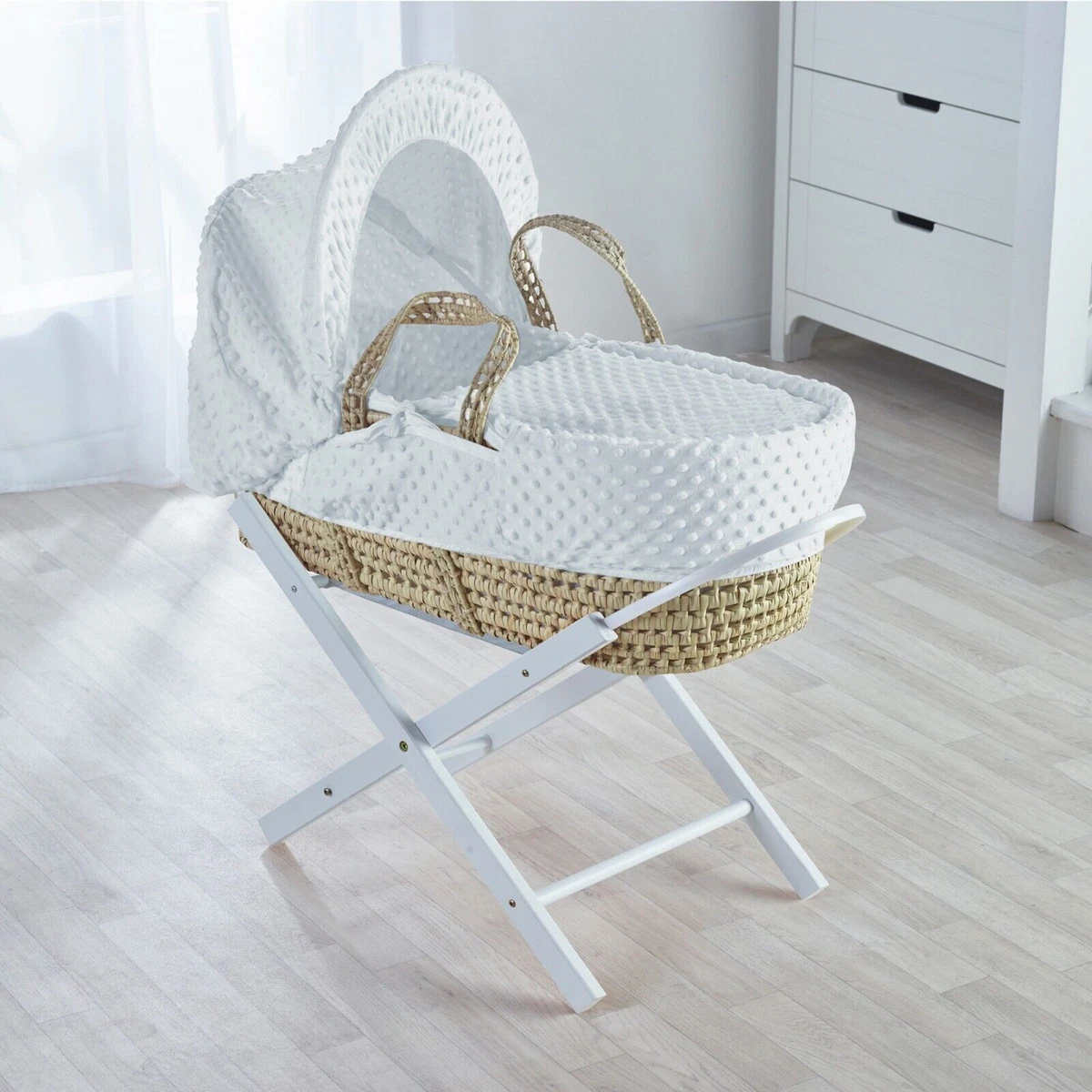 White moses basket stand 2025