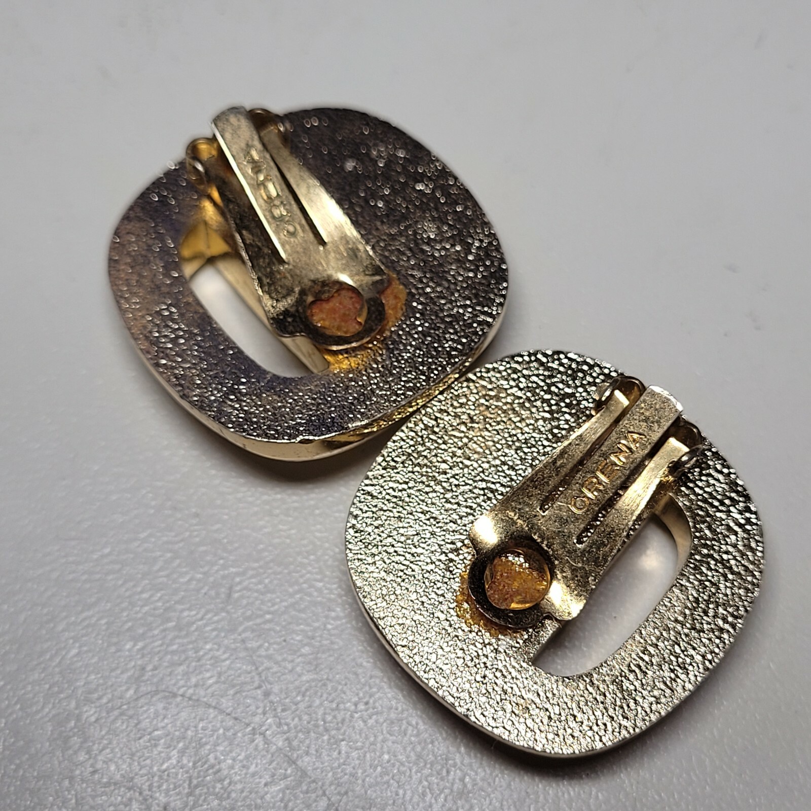 Boucles D'oreilles Géométriques Argentées TAMTAM Paris - Modèle Clip (sans Piercing) - Occasion