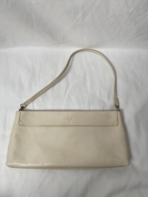 Vintage MONSAC ORIGINAL White Leather Purse Shoulder Bag