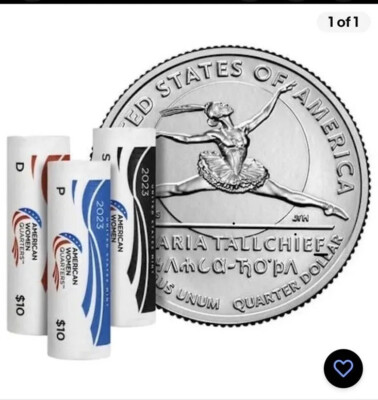 2023   Maria Tallchief Quarters PDS  UNC. ( 3 Quarter Set )