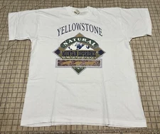 Vintage Yellowstone National Park T-Shirt XL Single Stitch Screen Stars