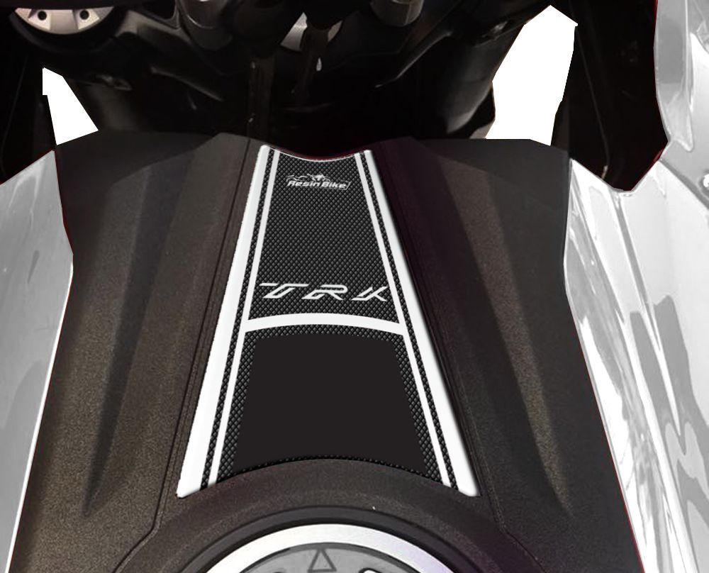 Paraserbatoio Adesivi Resinati 3d Serbatoio moto Benelli TRK 502 Bianco compatib