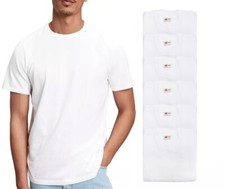 6 Pack BYC Men's 100% Cotton White Undershirts Crewneck T-Shirts MT98