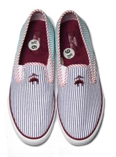 Sperry Brooks Brothers Collab Sneakers Shoes Striped Seersucker Men's Size 9.5