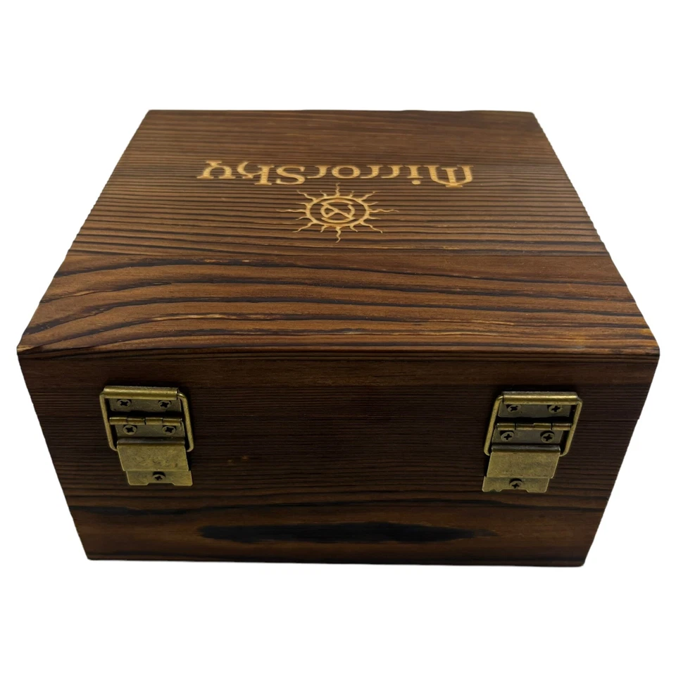 Espejo Cielo Piedras de Whisky Caja de Madera Dos Vasos Ocho Rocas de Whisky Vajilla NUEVO Foto 4 de 4