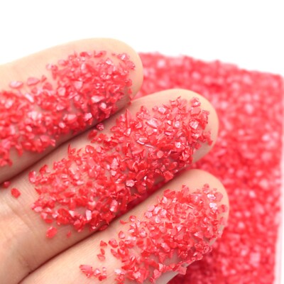 45 Gram Crushed Irregular Glass Chips 1-2mm Craft for Nail Art Tips + Storag Box