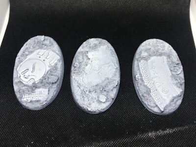 Warhammer Age Of Sigmar 40k Fantasy Ruin Bases 3 Three 90mm Oval resin bases