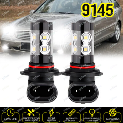 For Mercedes-Benz C230 2002-2007 2Pcs 8000K LED Fog Light Bulbs Kit