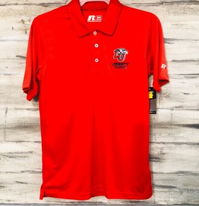 Liberty University Mens Polo Shirt Size Medium Red M LU Flames New Nwt | eBay