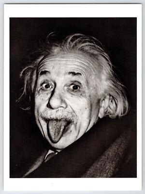[32J4os1] Postcard Unused, Albert Einstein, Tongue out