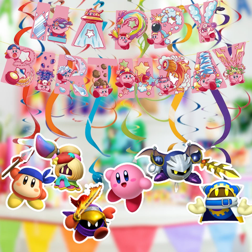 22PC Kirby Star TABLEWARE birthday party supplies favor centerpiece decoration - Image 2 of 4