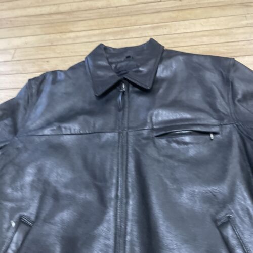 American Classics Leather Jacket Men L 2-in-1 Lined Cafe Race Motorcycle Bomber - Picture 5 of 21