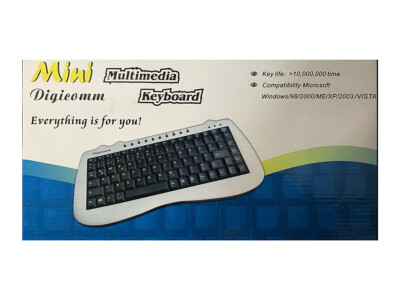 (8,07 /Stk.) 3x Multimedia Keyboard Mini Tastatur PS2 Anschluß Deutsches Layout