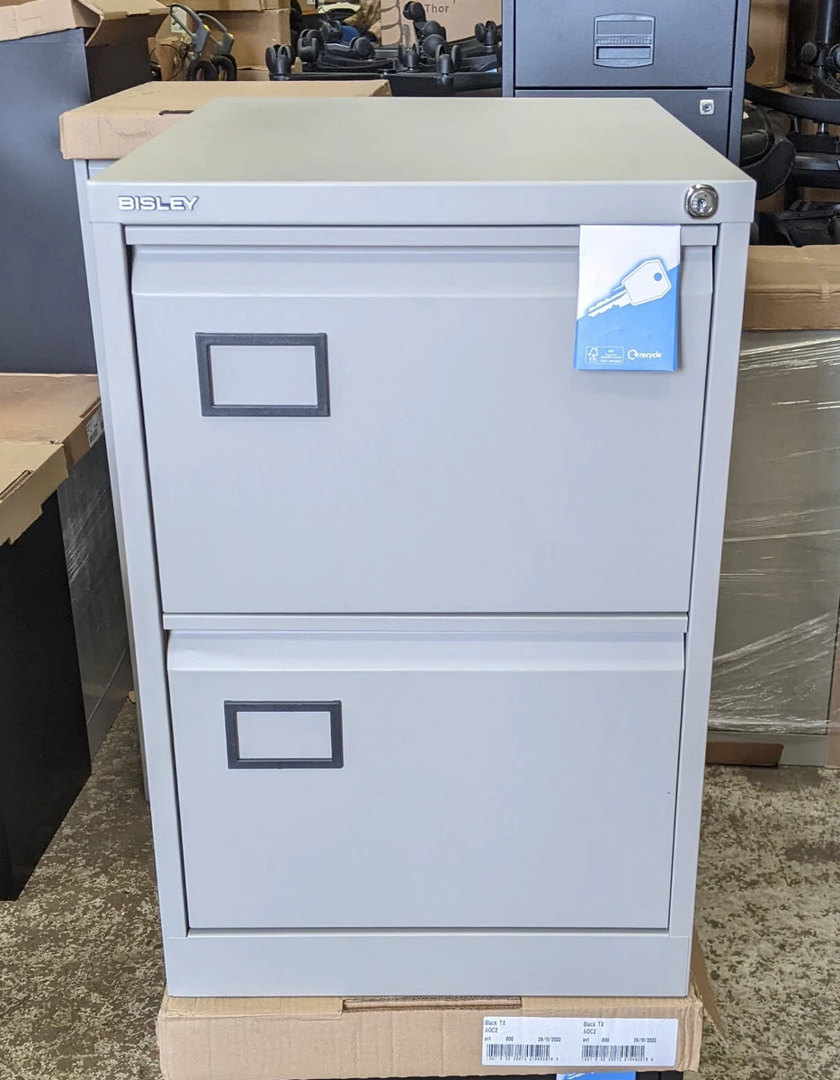 Bisley Black Premium 2 Drawer Locking Filing Matttroy