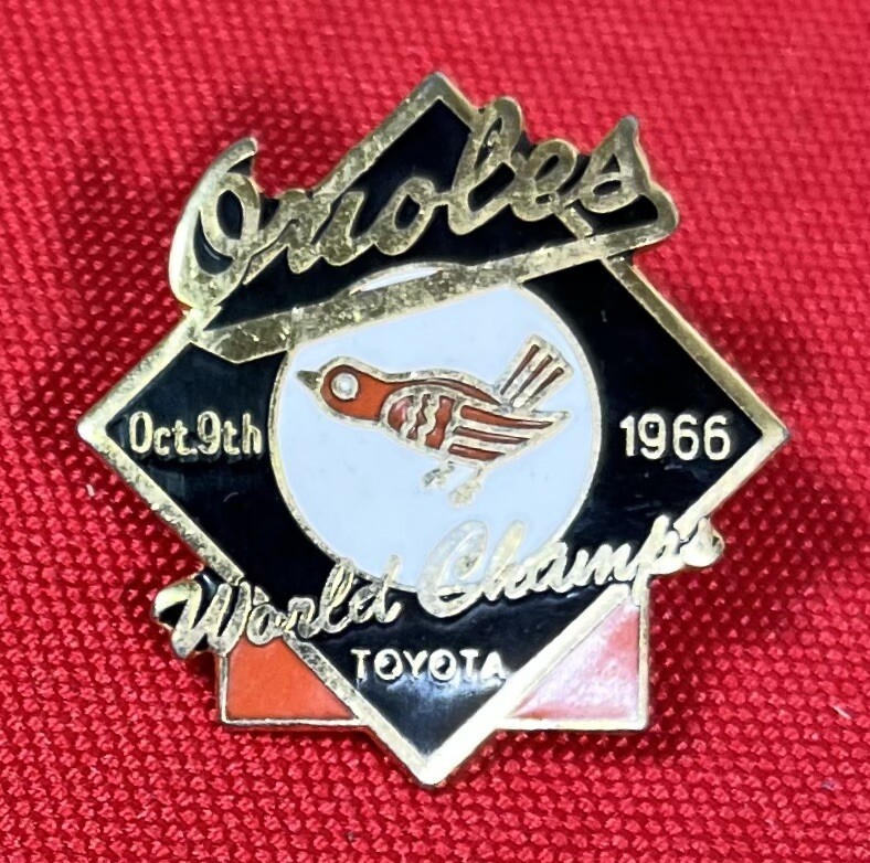 Vintage 1966 Baltimore Orioles World Champions Enameled Toyota Ad