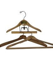 Vintage Setwell Sheraton Northwestern Wooden Hangers Clam Shell