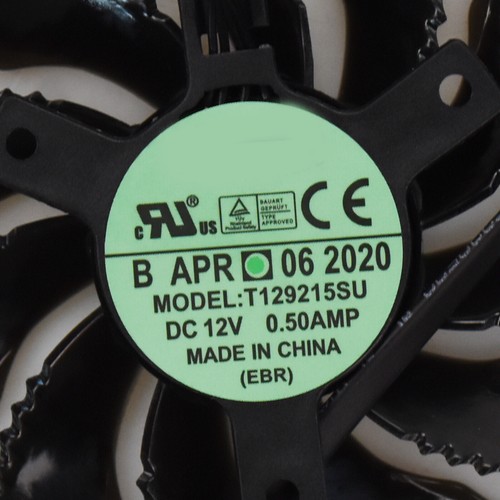 85 mm Grafikkarten Lüfter für Gigabyte RTX2060 / 1660 / 1660Ti / 1650 T129215SU - Afbeelding 8 van 12