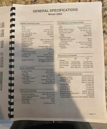 2070 Skid Steer Loader Service Workshop Manual Mustang - Printed Manual - Picture 3 of 11