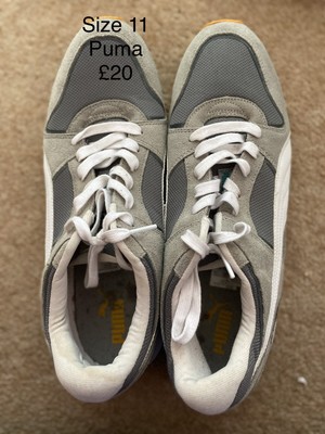 mens grey puma trainers