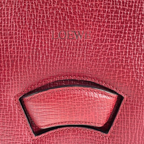LOEWE Barcelona 2WAY Handtasche Leder Wildleder Rot 1754 - Bild 14 von 24