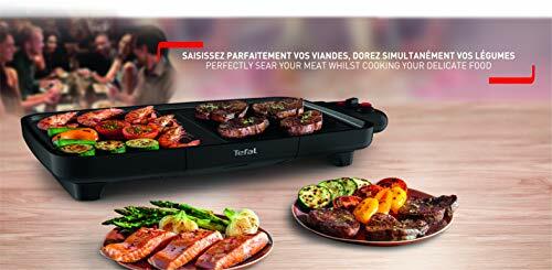 Plancha 2 zones à thermostat réglable et puissance 2200W pour cuisson simultanée