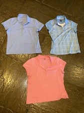 Ladies POLO TOP BUNDLE,3 Tops, ADIDAS, IZOD, KRAGEN. L/XL ,VGC.