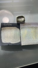 Handmade DIY Watercolor Paint Quarter Pan holographic Yellow