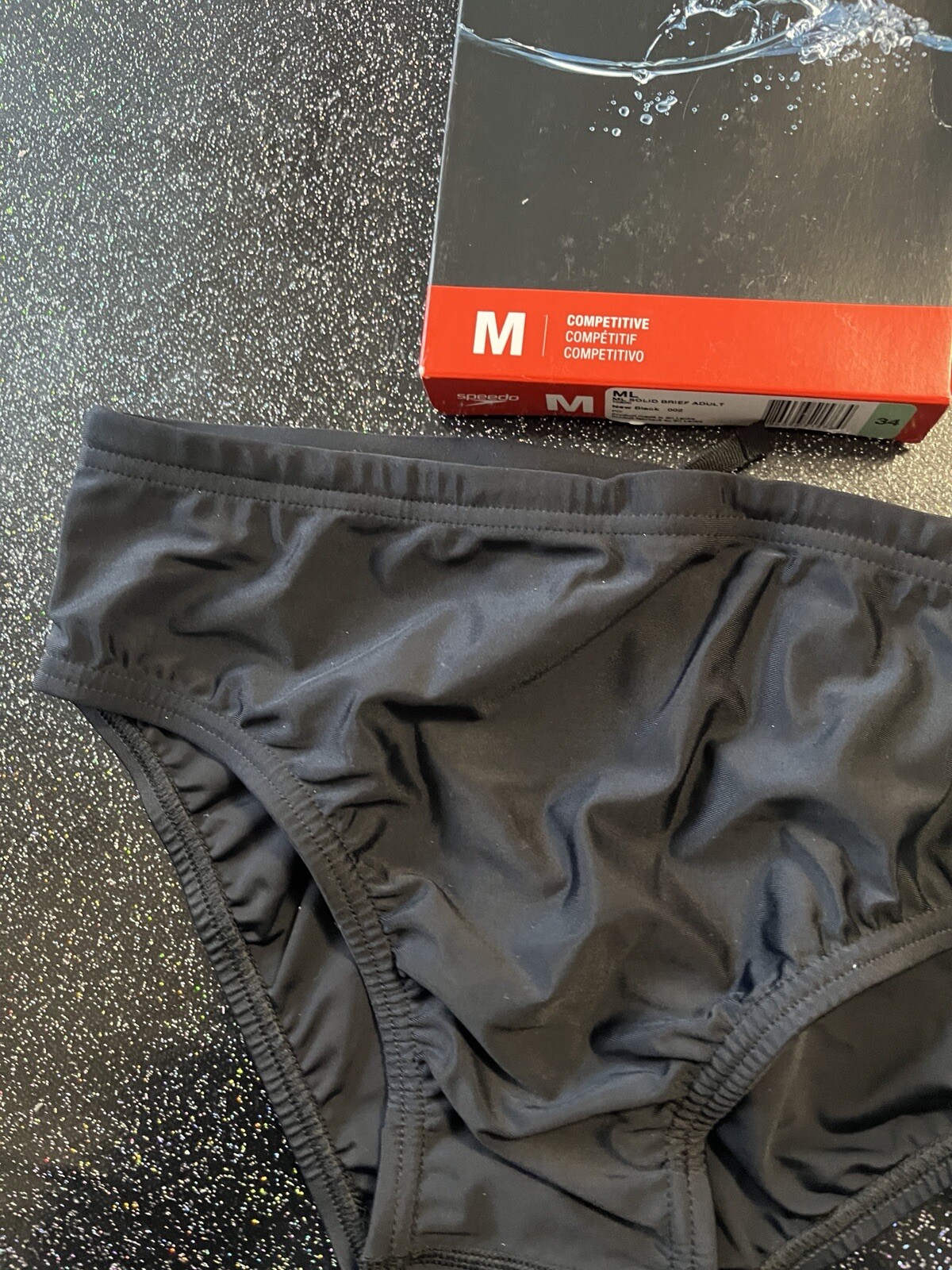 Speedo PowerFLEX Men's Eco Solid Swimsuit Brief Adult Black Size 34 eBay