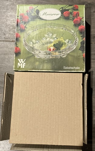 Moosrose Salatschale WMF Vintage Salad Bowl With Roses Made In Germany NEWin box - Picture 6 of 6