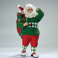 Kurt Adler Fabriche Golf Santa Figurine, 12-inch, New, Free Shipping on sale Kurt Adler Fabriche Golf Santa Figurine, 12-inch, New, Free Shipping on sale