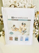 Bedecor Queen Mattress Protector Waterproof Cotton Mattress Cover Pee Proof Liqu