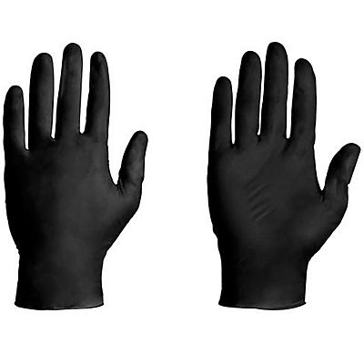 10er-PACK SCHWARZ LATEX KOSTENLOSE TATTOO MEDIZINISCHE MECHANISCHE HANDSCHUHE - S, M, L, XL