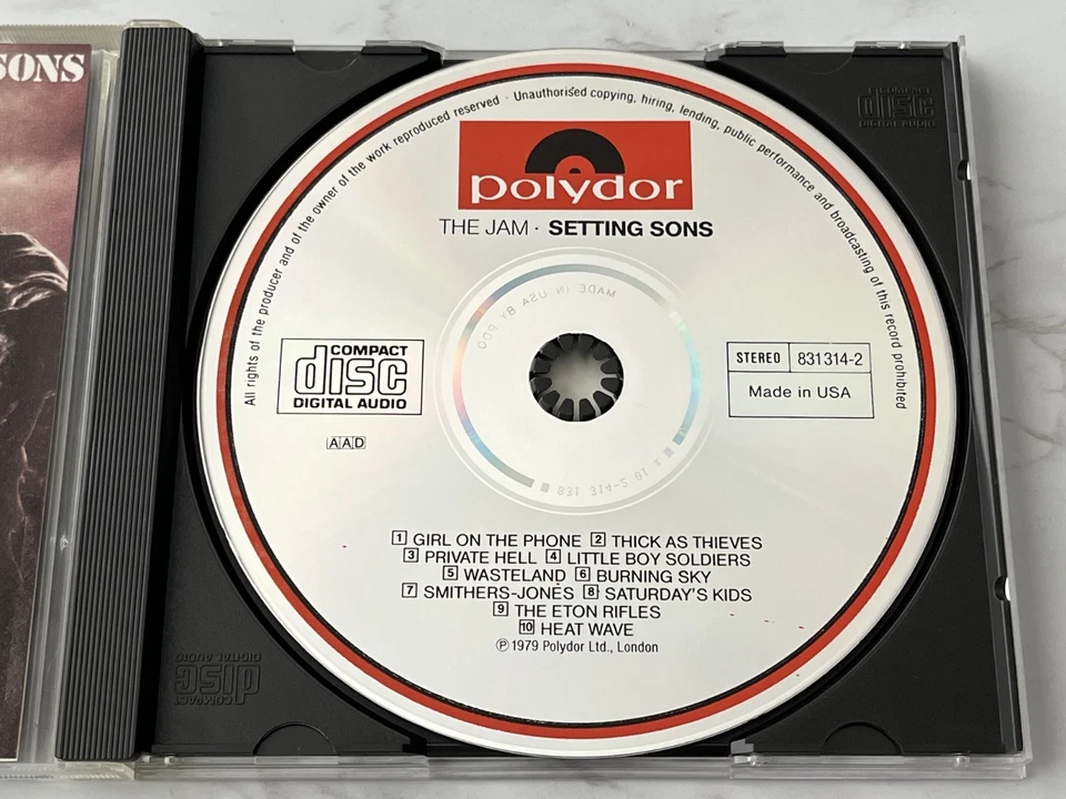 The Jam Setting Sons CD ORIGINAL USA PRESS! 1987 Polydor 831 314-2 Heat Wave OOP - Image 2 of 4