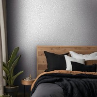 Vliestapete Blattmuster Zweige Floral Betonoptik Hellgrau Weiß 89025 (3,84€/1Qm)