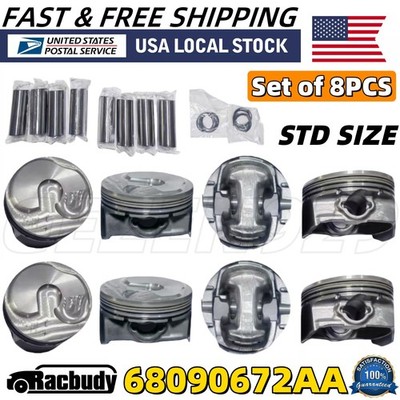 8* Pistons Kit R+L For Dodge Challenger Charger Durango Jeep Grand Cherokee 6.4L