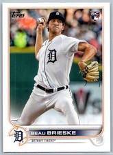 Beau Brieske 2022 Topps Update RC Rookie #US23 Detroit Tigers