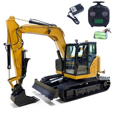 Metal 1/14 C308 Hydraulic RC Excavator 4Valve RTR Digger ST8 Radio Light Battery