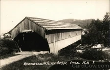 Errol, New Hampshire NH Androsgoggin RIver Bridge Original Vintage RPPC