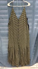 FARM Rio Art Deco Fan Print Button-Front Maxi Dress