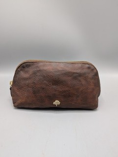 Mulberry Medium CosmeticBag in pelle marrone