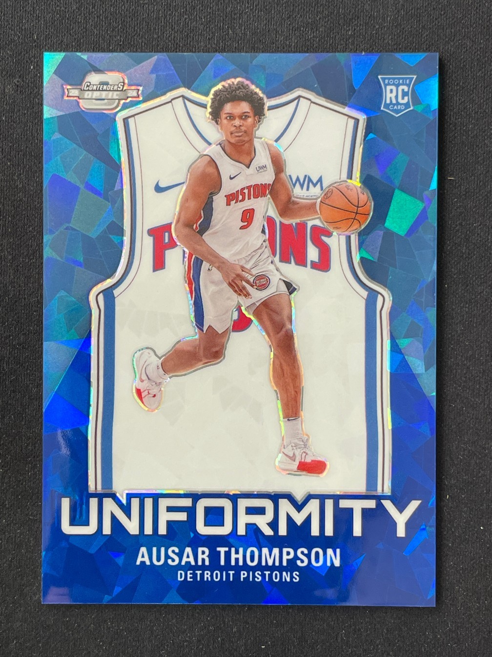 Ausar Thompson 2023-24 Panini Contenders Optic Uniformity Blue Ice /75 #14