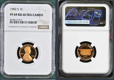PR 69 Graded 1982 Lincoln Memorial Small Cents (1959-2008) for