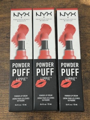 NYX Professional Makeup Powder Puff  Lip Cream Lipstick Ppl02 Puppy Love 3pcs