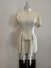 Rare Yohji Yamamoto Spring 2000 SS00 Runway Jacket Top Lace Fringe Size 2 Small