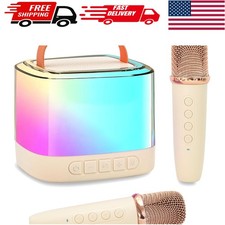 Youth-Friendly Portable Karaoke Speaker with Dual Mics for Parties  Events