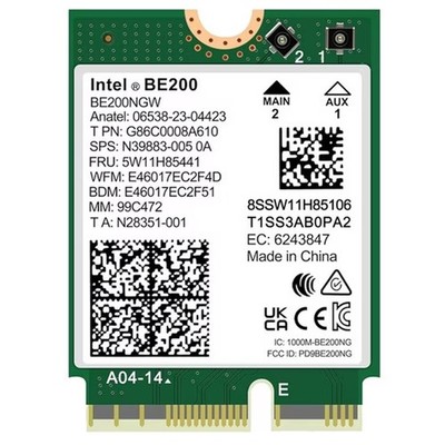 Intel Wi-Fi 7 BE200 Netzwerkadapter M2 2230 Wi-Fi 6E Bluetooth Wi-Fi