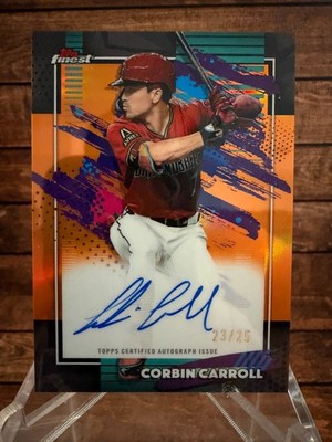 2026 Topps Finest Corbin Carroll #FA-CCA Finest Auto Orange Refractor /25